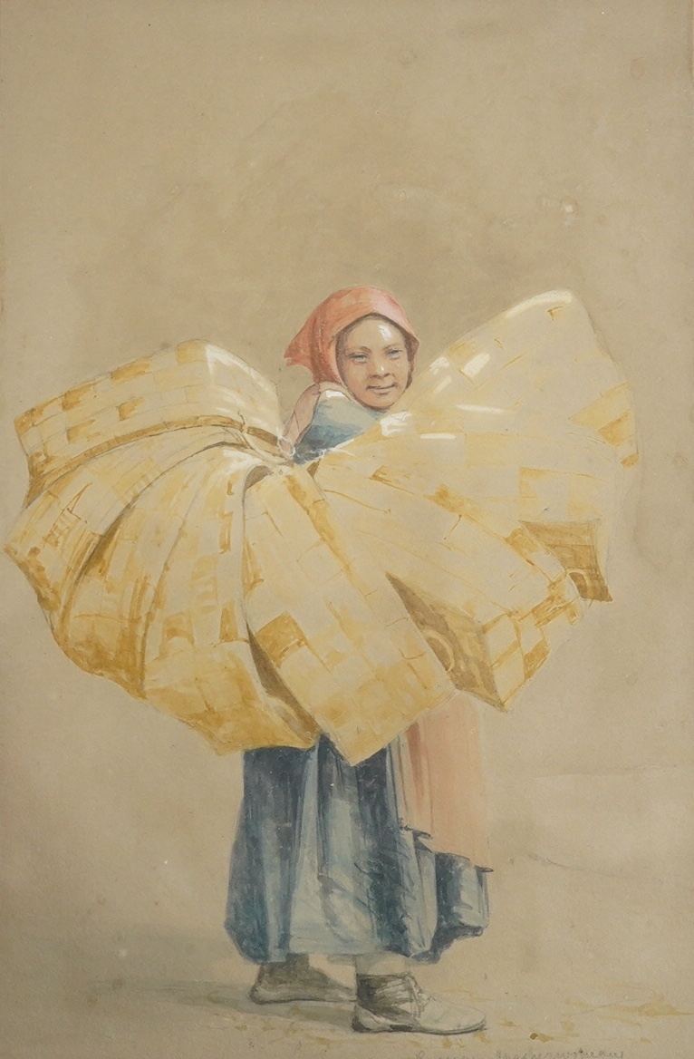 19th century, Russian School, three watercolours and mixed medias, Full length figural studies, each inscribed St Petersburg, 1865 in pencil, together with six advertising prints to include Cunard White Starline and P&O